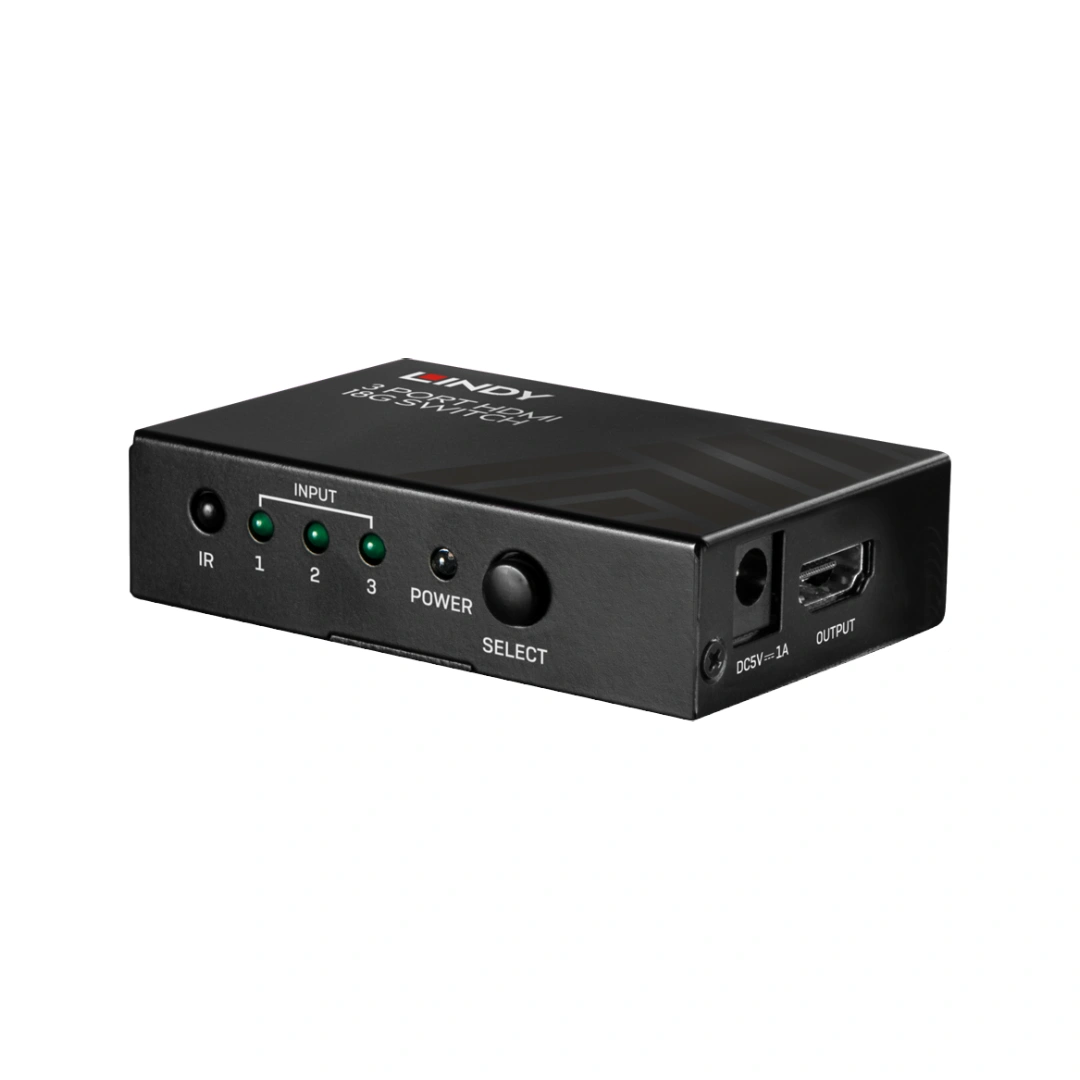 LINDY 林帝 HDMI 2.0 4K/60HZ 18G 3進1出切換器(38232_A) 62L39002