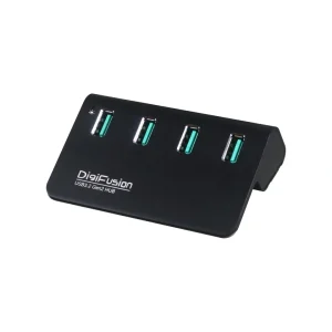 伽利略 USB3.2 Gen2 4埠 Hub 鋁合金加變壓器(H418S-BK) 39M22058