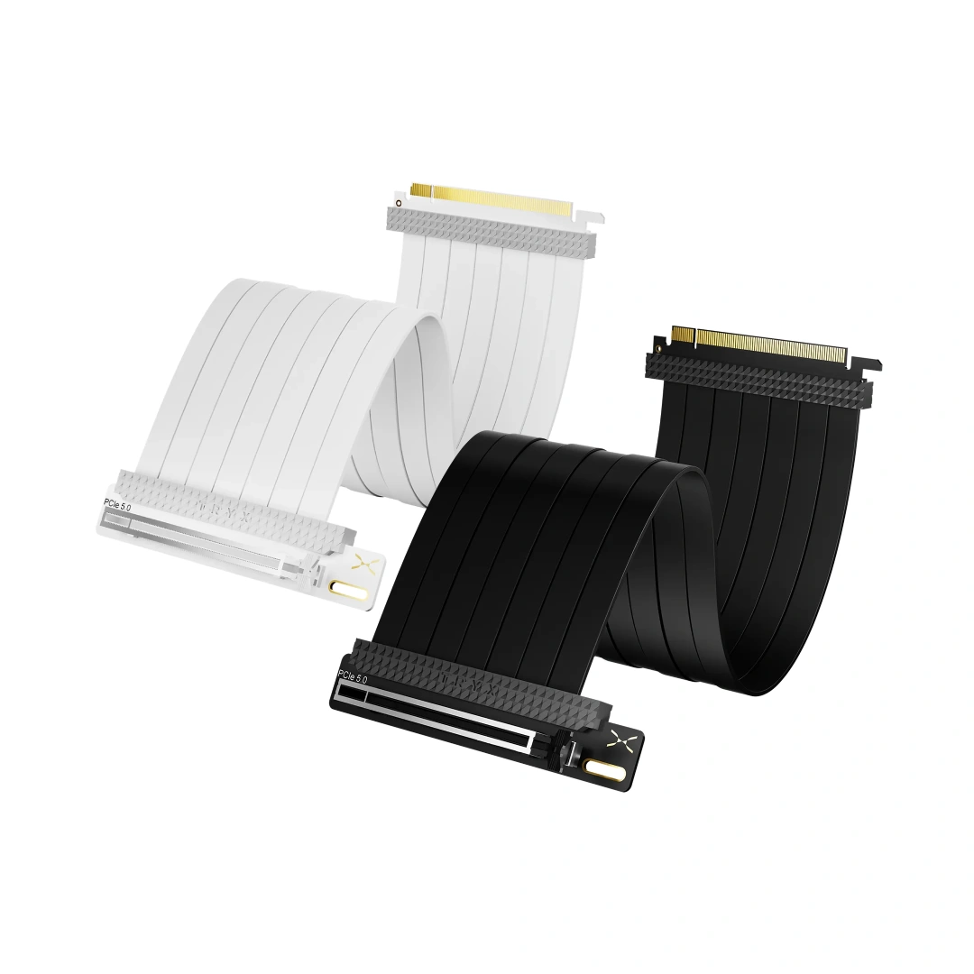 TRYX String PCIe 5.0 顯卡鍍金線 20cm 黑/白(極低損耗/6層PCB面板/鍍金接口)【會員再折 2%】T4T72001