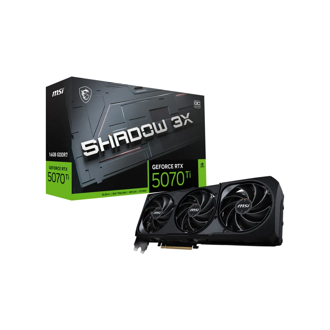 MSI 微星 GeForce RTX 5070 Ti 16G SHADOW 3X OC 顯示卡【搭全漢/ASUS電源出】【會員再折 2%】專業調校|嘉義電腦組裝11M01482