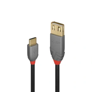 LINDY 林帝 CROMO USB 2.0 Type-C公 To A母 OTG傳輸線 0.15M(36897) T1L39062