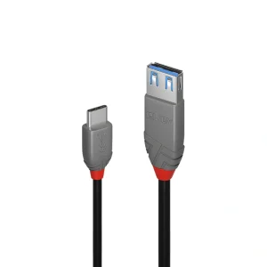 LINDY 林帝 CROMO USB 3.2 Gen 2 Type-C公 To A母 OTG傳輸線 0.15M(36895_B) T1L39102