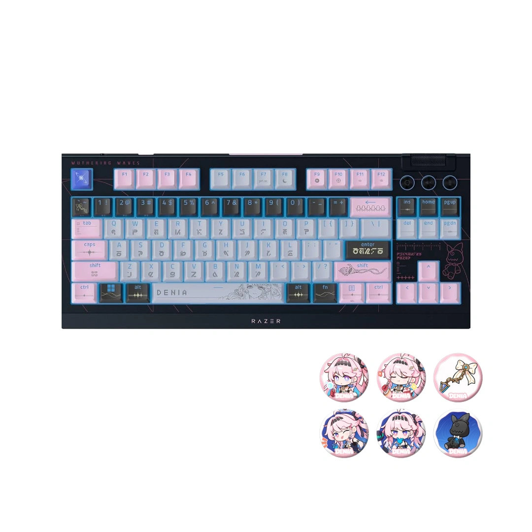 Razer 雷蛇 BlackWidow V4 TKL HyperSpeed 黑寡婦 無線三模電競鍵盤-鳴潮 達妮婭聯名 橘軸/英文(RZ03-05481200-R3M1)【會員再折 800】22R12056